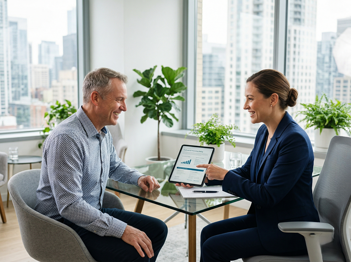 Claims adjuster with tablet